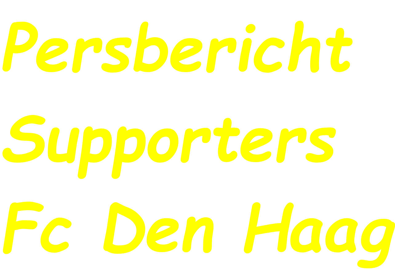 Persbericht Supporters Fc Den Haag